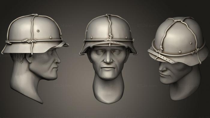 Military figurines (HEADS HELMETS1, STKW_0451) 3D models for cnc